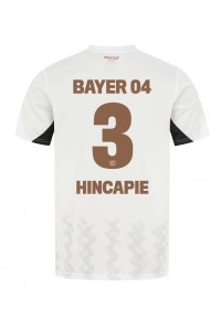 Bayer Leverkusen Piero Hincapie #3 Jalkapallovaatteet Vieraspaita 2024-25 Lyhythihainen